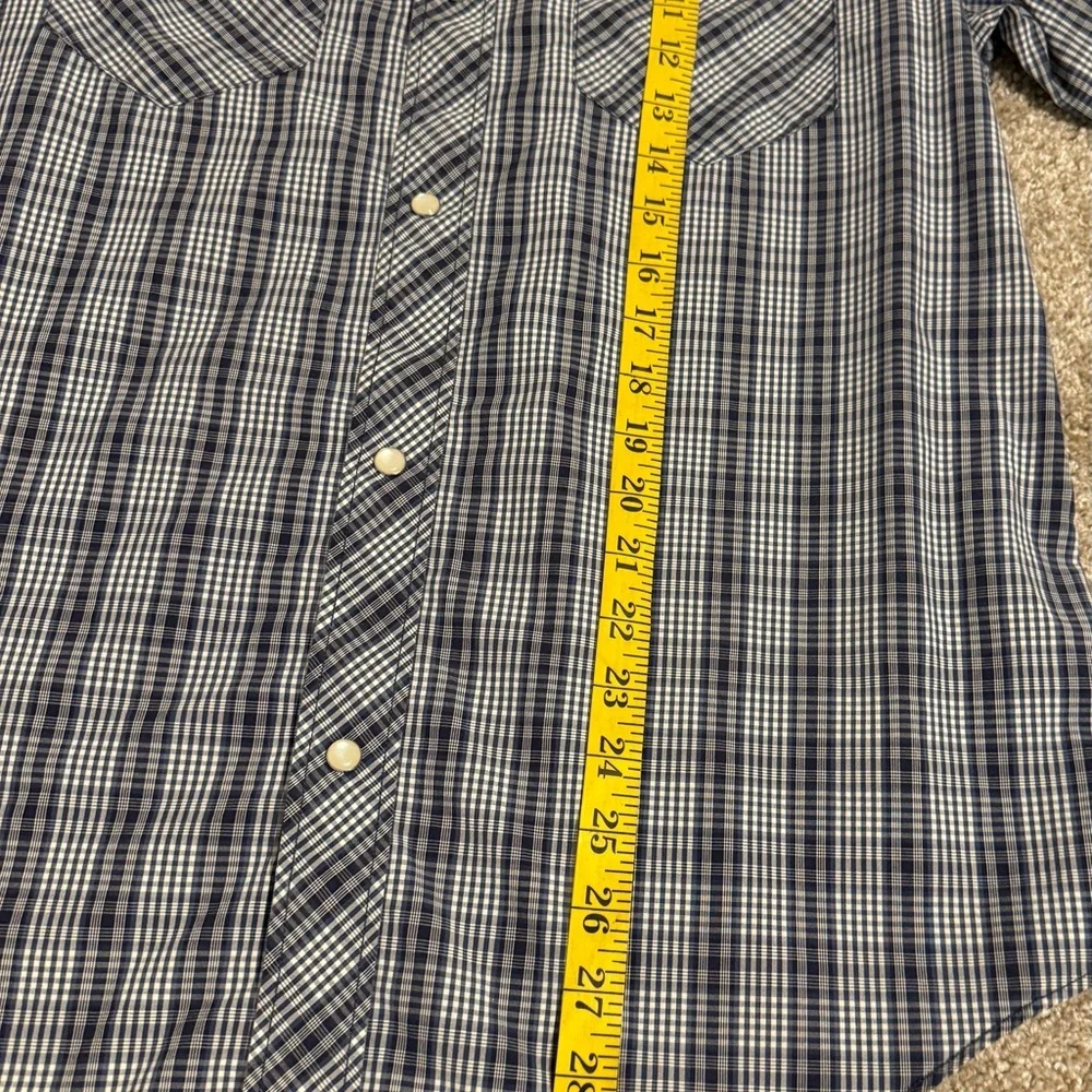 BANANA REPUBLIC Plaid Pearl Snap Button Men’s Sz MEDIUM